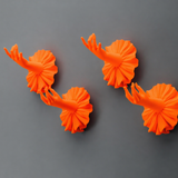 Percheros colección La Flamenca naranja flúor pack